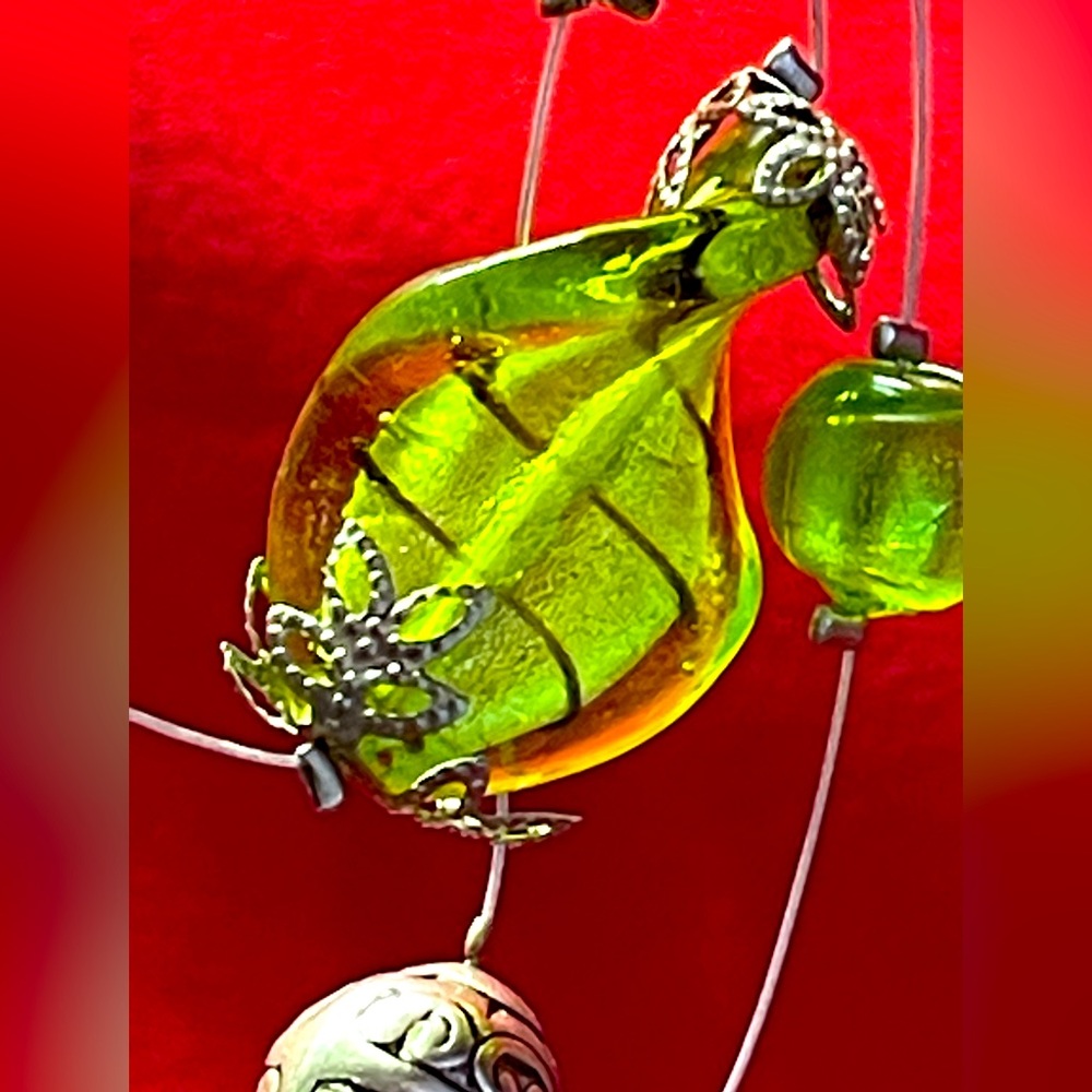 Emerald Green Multi-layered Necklace plus free matching ring